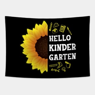 Hello Kindergarten Shirt Kindergarten Back To School Sunflower Gift Tapestry