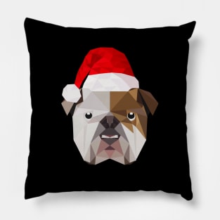 Christmas BullDog Santa Hat Bull Dog Shirt Pillow