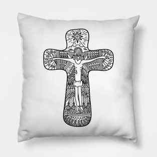 The Cross of the Lord and Savior Jesus Christ Pillow