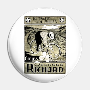 Georges Richard Cycles Art Nouveau Vintage French Bicycle Advertisement Pin