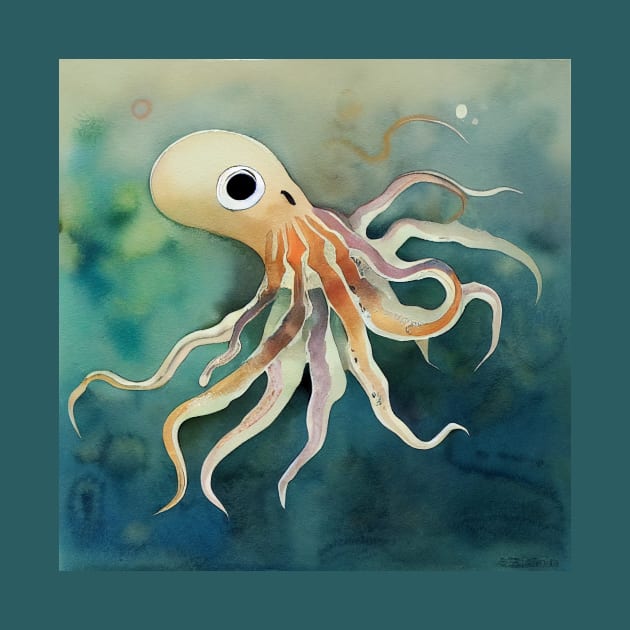 Squid in Sea by fistikci