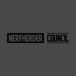 Nerfherder Cinematic Universe logo (black) T-Shirt