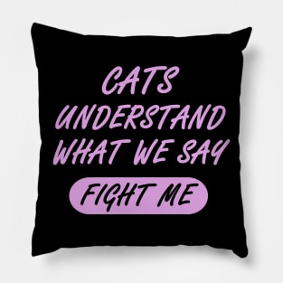 cat conspiracy theory gift Pillow