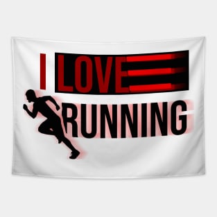 I love running, runner Tapestry