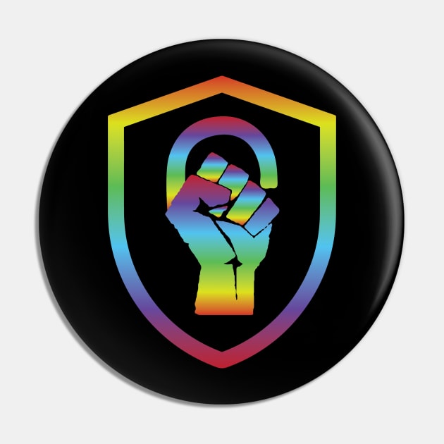 LGBT Sheild Logo Pin by blacksincyberconference