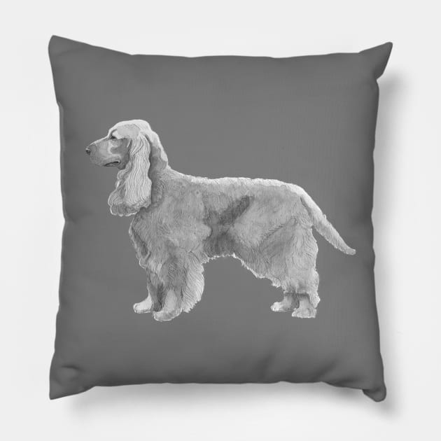 English cocker spaniel - golden Pillow by doggyshop