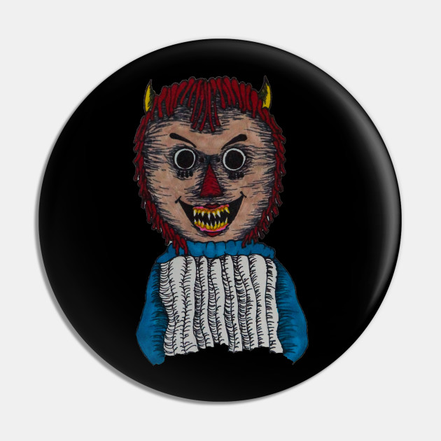 Demon Doll - Annabelle Doll - Pin | TeePublic Demon Doll - Annabelle Doll - Pin | TeePublic