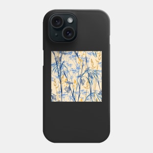 Wild grasses - beige-blue Phone Case