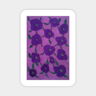 Abstract Purple Violets Magnet