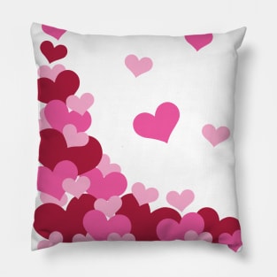 Hearts | Love | Pink | White Pillow