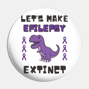 Epilepsy Extinct T-Rex Epilepsy Awareness Month Pin