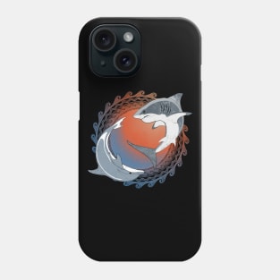 Great White Shark and Dolphin Phone Case