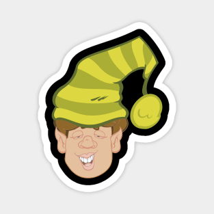 Christmas Elf Face & Hat Magnet