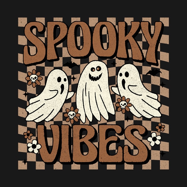 spooky vibes creepy shirt haunting apparel eerie graphic tee scary Halloween cloth by Frami Blair