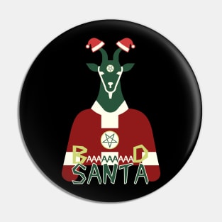 Baaad Santa (Goat Santa) Pin