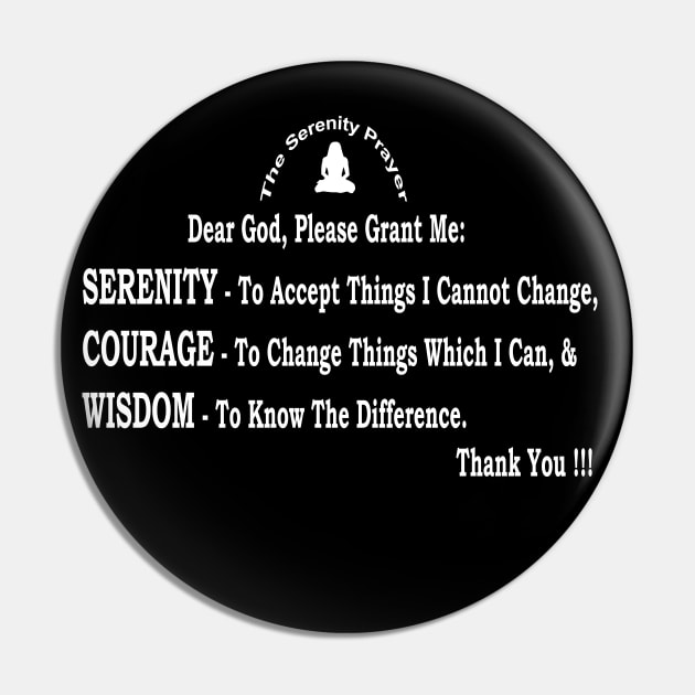 "The Serenity Prayer - Wall Art with White Font & Transparent Background. Pin by "Ekaa Digi Arts"