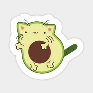 Avocado cat Magnet