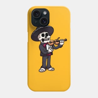 Mariachi Skeleton Playing The Violin Phone Case