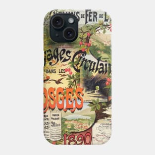 Les Vosges France Vintage Railroad Poster 1890 Phone Case