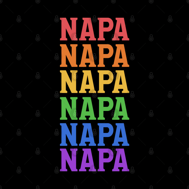 NAPA RAINBOW TEXT by OlkiaArt