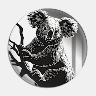 Koalas Shadow Silhouette Anime Style Collection No. 51 Pin