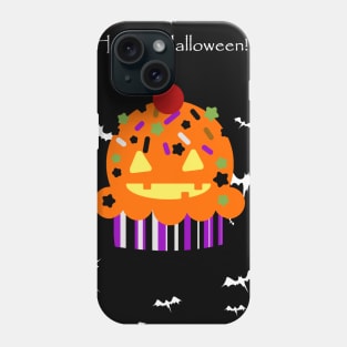 "Happy Halloween" Pumpkin Cupcake Phone Case