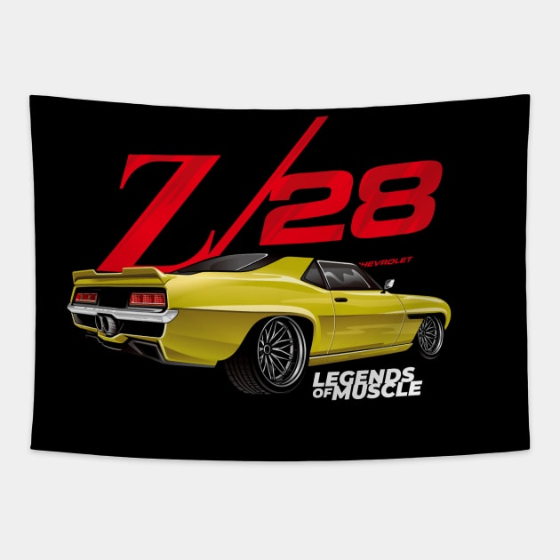 Muscle car classic camaro Tapestry by Tjhtt Autoarts