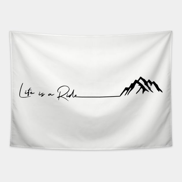 mountain bike mtb snowboarding skiing outdoor mountain sports gift Tapestry by TheOutdoorPeople