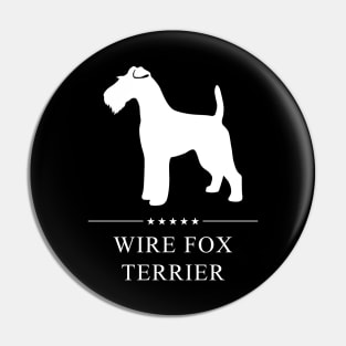 Wire Fox Terrier Dog White Silhouette Pin