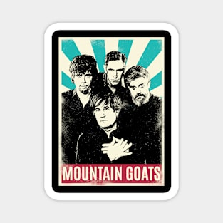 Vintage Retro Mountain Goats Magnet