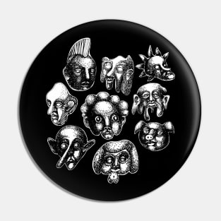 Cute Eerie Heads Pin