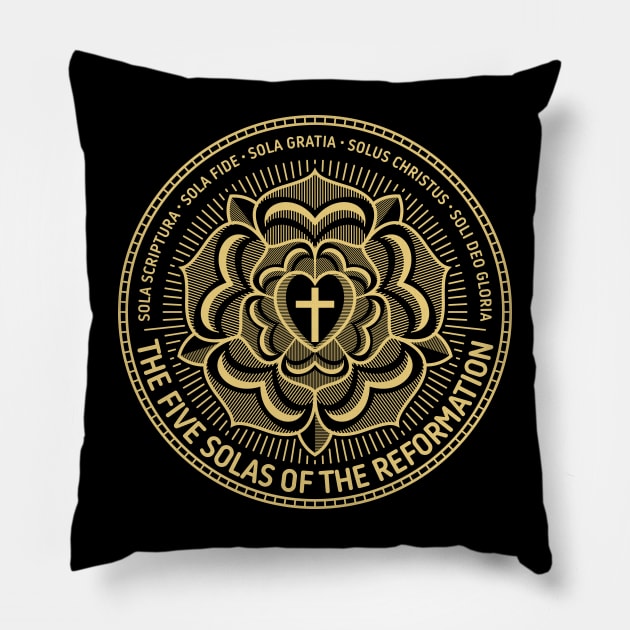 The church must always be reformed. The main five points of Calvinism. Pillow by Reformer