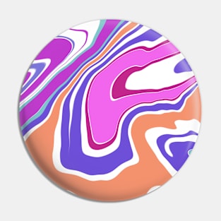 Colorful Retro Abstract Swirls Marble Pattern Pin