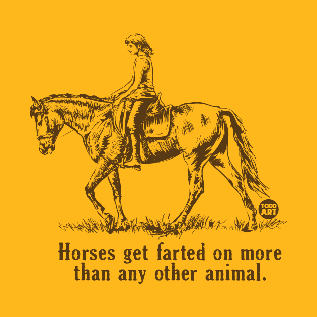 horses farted on by toddgoldmanart