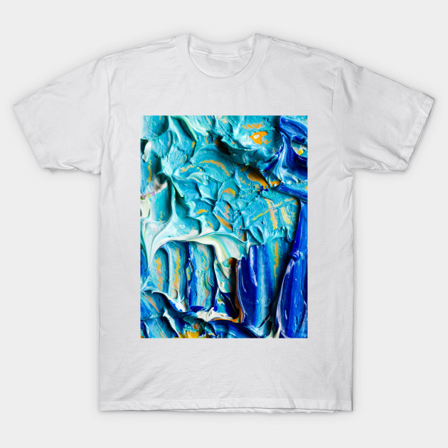 Turquoise Deep Blue Acrylic Paint Oil Art Blue Painting T