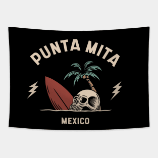 Vintage Surfing Punta Mita, Mexico Tapestry