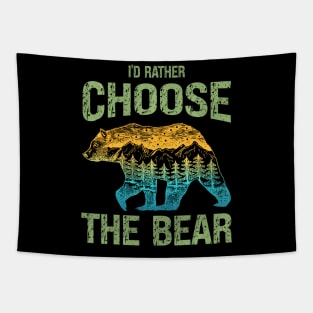 The Bear In Woods 2024 I Pick The Bear Women Tapestry