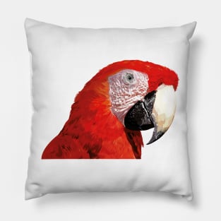 The scarlet macaw (Ara macao) Pillow