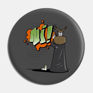 Funny Retro Knight Vintage Graffiti Artist Urban Street Spray Painting Pin