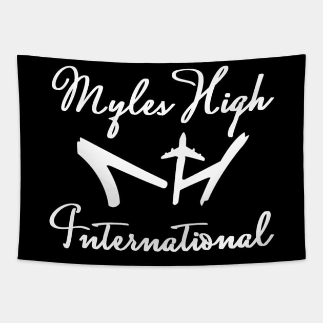 MHI White Script Tapestry by mylehighinternational