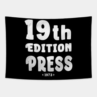 "19 th Edition press 1973" Tapestry