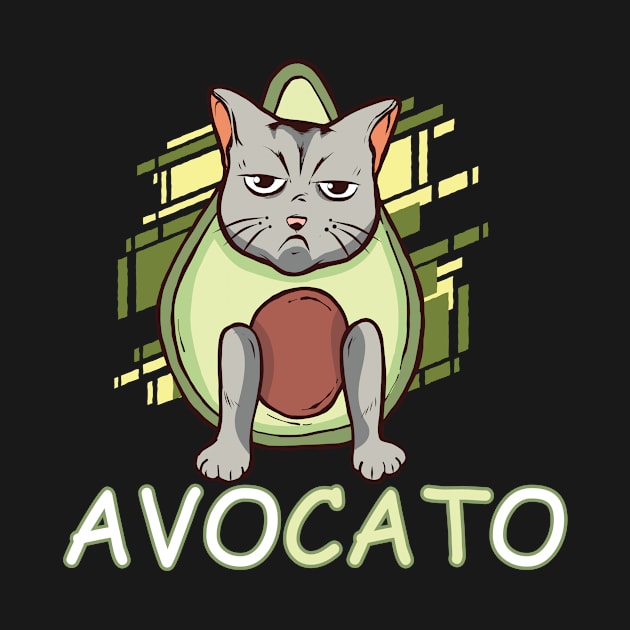 Avogato Avokado Katze Kätzchnen niedlich lustige by RRDESIGN