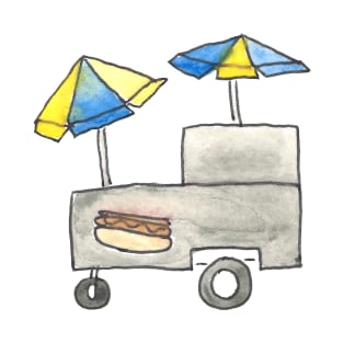 New York City Icons: Hot Dog Cart T-Shirt