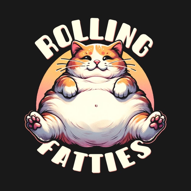 Rolling Fatties Plump Paws Paradise Majestic Fat Cat Poster by BoazBerendse insect