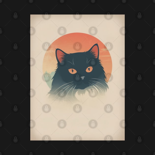 Persian Cat 3 - Japanese Retro Art by nextpensive