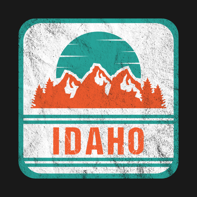 Discover Retro Vintage Idaho USA Mountain Gift for Men - Idaho - T-Shirt