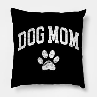 Dog Mom Distressed Dog Paw Pillow