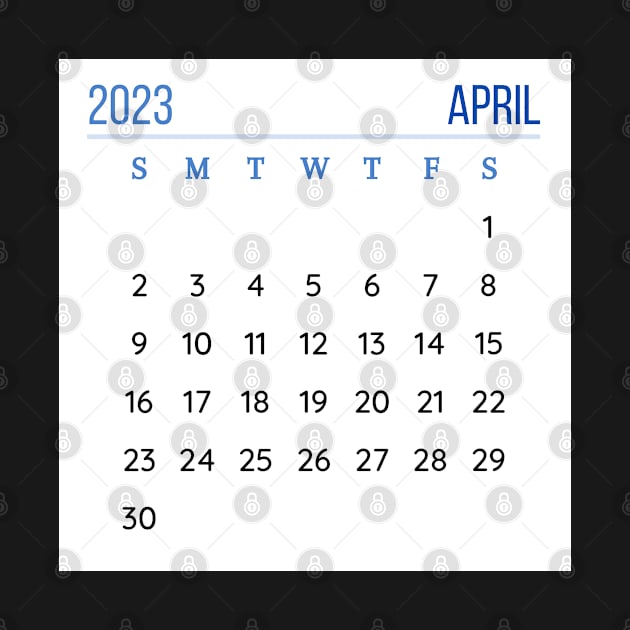 April 2023 Calendar by Binsagar