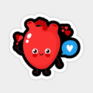 Red Heart Magnet