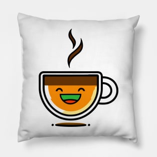 Smiling Coffee Pillow